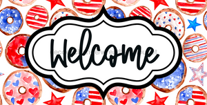 Welcome Sign Dco-00140 For Wreath 6X12 Metal 8X10
