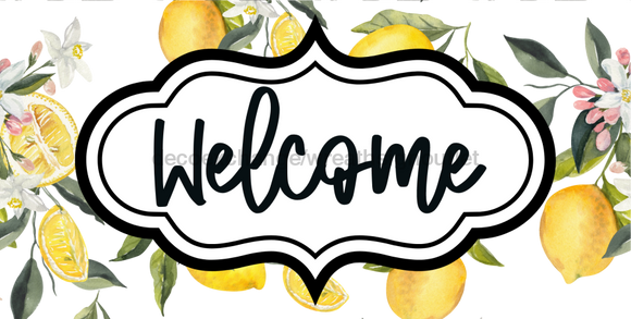 Welcome Sign Dco-00143 For Wreath 6X12 Metal 8X10