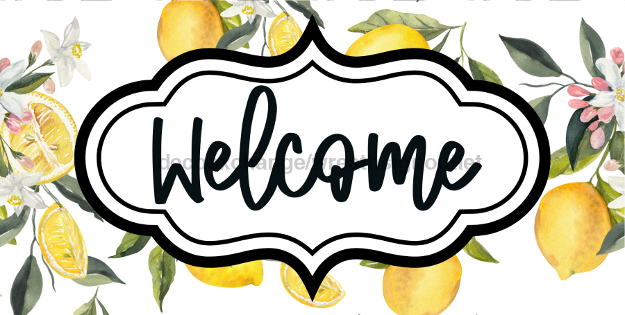 Welcome Sign Dco-00143 For Wreath 6X12 Metal 8X10