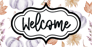 Welcome Sign Dco-00145 For Wreath 6X12 Metal 6 X 12