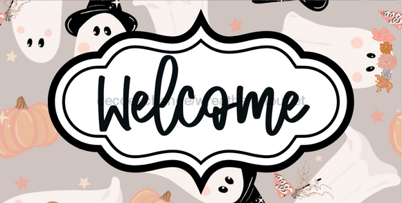 Welcome Sign Dco-00147 For Wreath 6X12 Metal 6 X 12