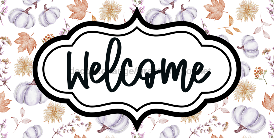 Welcome Sign Dco-00148 For Wreath 6X12 Metal 6 X 12