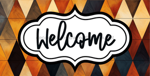 Welcome Sign Dco-00153 For Wreath 6X12 Metal 6 X 12