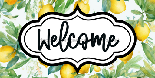 Welcome Sign Dco-00154 For Wreath 6X12 Metal 6 X 12