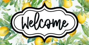 Welcome Sign Dco-00154 For Wreath 6X12 Metal 6 X 12