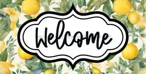 Welcome Sign Dco-00155 For Wreath 6X12 Metal 6 X 12