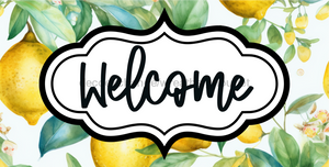 Welcome Sign Dco-00156 For Wreath 6X12 Metal 6 X 12