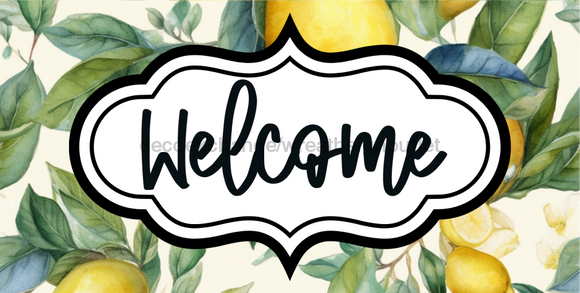 Welcome Sign Dco-00157 For Wreath 6X12 Metal 6 X 12