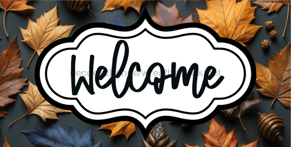 Welcome Sign Dco-00162 For Wreath 6X12 Metal 6 X 12