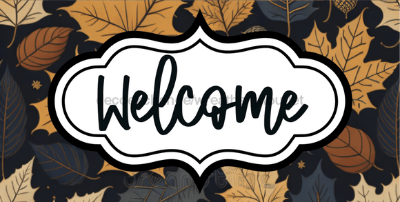 Welcome Sign Dco-00163 For Wreath 6X12 Metal 6 X 12