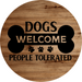 Welcome Sign Dog Decoe-4186 10 vinyl Round