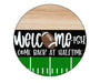 Welcome Sign, Football Sign, Funny Sign, Wreath Sign, CR-080 - DecoExchange®