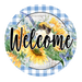 Welcome Sign Sunflower Decoe-5231 10’ Metal Round