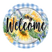 Welcome Sign Sunflower Decoe-5231 10’ Metal Round