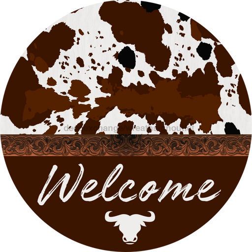 Welcome Sign Western Decoe-5232 10’ Metal Round