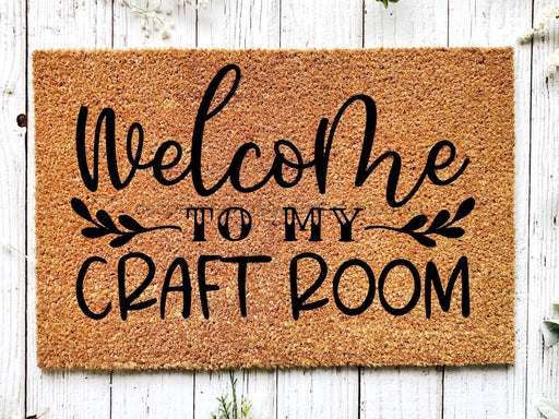 Welcome To My Craft Room Doormat, Crafter Gift, Welcome Mat, Funny Craft Gifts, Housewarming Gift, Craft room sign, Funny Door Mat - DecoExchange