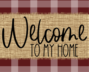 Welcome To My Home Fall Sign Dco-00022 For Wreath 8X10 Metal