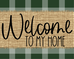 Welcome To My Home Fall Sign Dco-00024 For Wreath 8X10 Metal