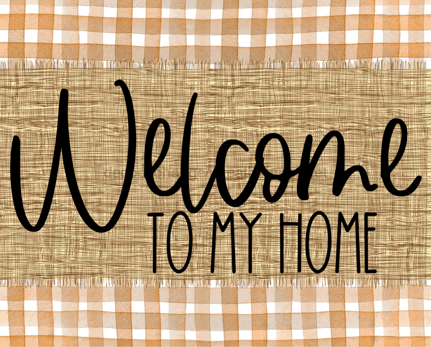 Welcome To My Home Fall Sign Dco-00026 For Wreath 8X10 Metal