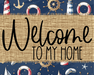 Welcome To My Home Nautical Sign Dco-00078 For Wreath 8X10 Metal