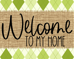 Welcome To My Home Sign Dco-00058 For Wreath 8X10 Metal