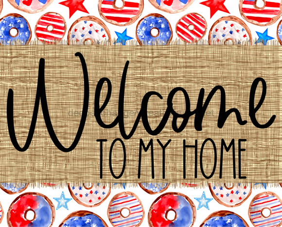 Welcome To My Home Sign Dco-00066 For Wreath 8X10 Metal