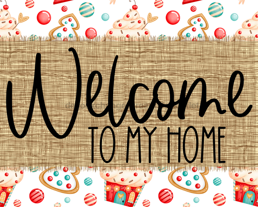 Welcome To My Home Sign Dco-00074 For Wreath 8X10 Metal