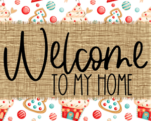 Welcome To My Home Sign Dco-00074 For Wreath 8X10 Metal