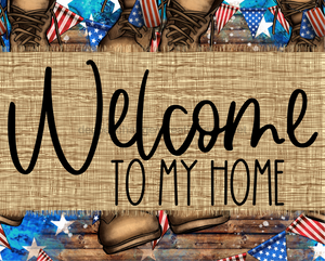 Welcome To My Home Sign Dco-00086 For Wreath 8X10 Metal