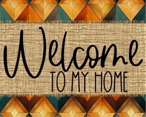 Welcome To My Home Sign Dco-00090 For Wreath 8X10 Metal