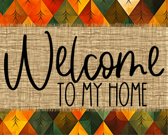 Welcome To My Home Sign Dco-00092 For Wreath 8X10 Metal