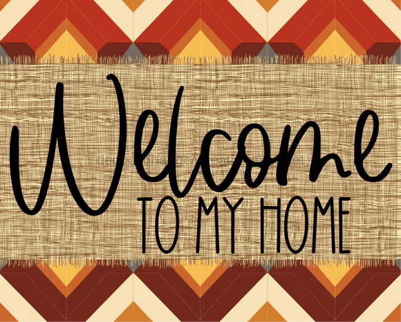 Welcome To My Home Sign Dco-00094 For Wreath 8X10 Metal