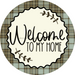 Welcome To My Home Sign Dco-00123 For Wreath 10 Round Metal 8X10