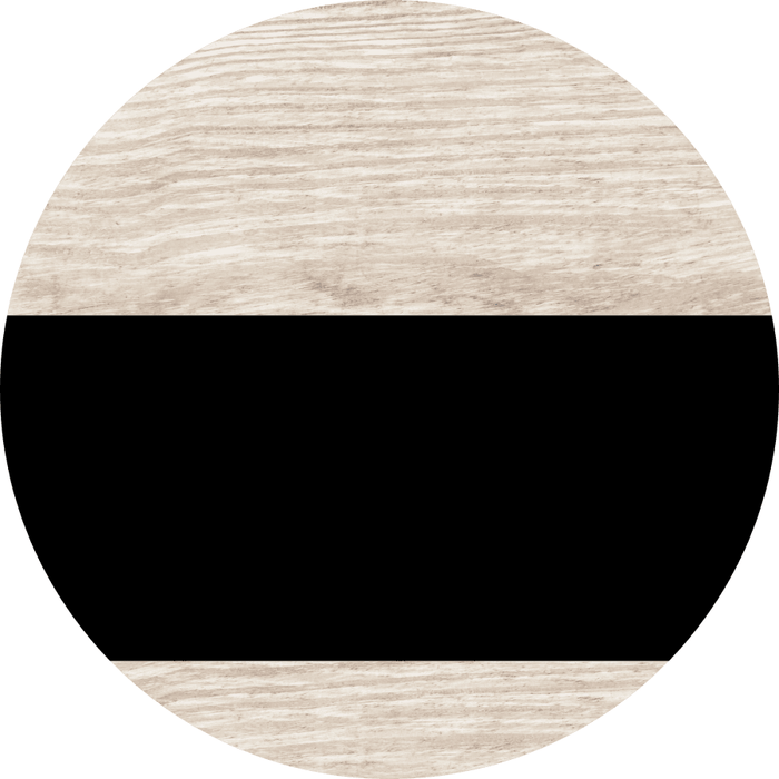 Welcome To Our Home Sign Blank Black Stripe White Wash Decoe-2759-Dh 18 Wood Round