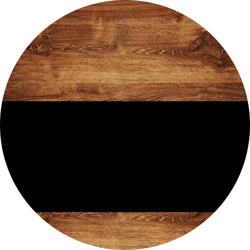Welcome To Our Home Sign Blank Black Stripe Wood Grain Decoe-2753-Dh 18 Round