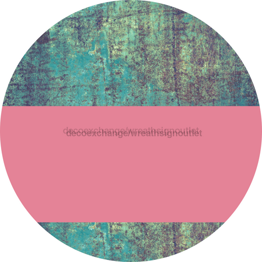 Welcome To Our Home Sign Blank Pink Stripe Petina Look Decoe-2726-Dh 18 Wood Round