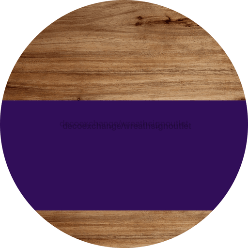 Welcome To Our Home Sign Blank Purple Stripe Wood Grain Decoe-2731-Dh 18 Round