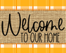 Welcome To Our Home Sign Dco-00061 For Wreath 8X10 Metal