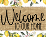 Welcome To Our Home Sign Dco-00071 For Wreath 8X10 Metal