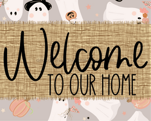 Welcome To Our Home Sign Dco-00079 For Wreath 8X10 Metal