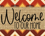 Welcome To Our Home Sign Dco-00093 For Wreath 8X10 Metal