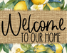 Welcome To Our Home Sign Dco-00099 For Wreath 8X10 Metal