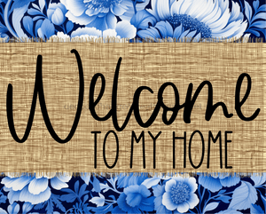 Welcome To Our Home Sign Dco-00107 For Wreath 8X10 Metal