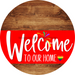 Welcome To Our Home Sign Pride Red Stripe Wood Grain Decoe-3900-Dh 18 Round