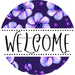 Welcome Wreath Sign, Floral Wreath, DECOE-4139, 10 vinyl Round