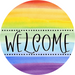 Welcome Wreath Sign, Pride Wreath, DECOE-4123, 10 vinyl Round