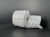 Wht-Slv Lin/Slv Mtlc Diamnd Cascade 1.5’’X10Y 73559-09-16 Ribbon