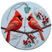Winter Sign Cardinal Decoe-4860 10 Metal Round
