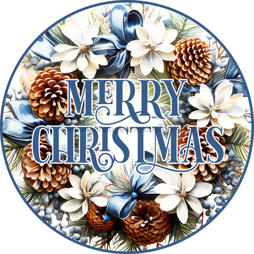 Winter Sign Christmas Decoe-4816 10 Metal Round