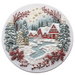 Winter Sign Christmas Scene Decoe-4872 10 Metal Round